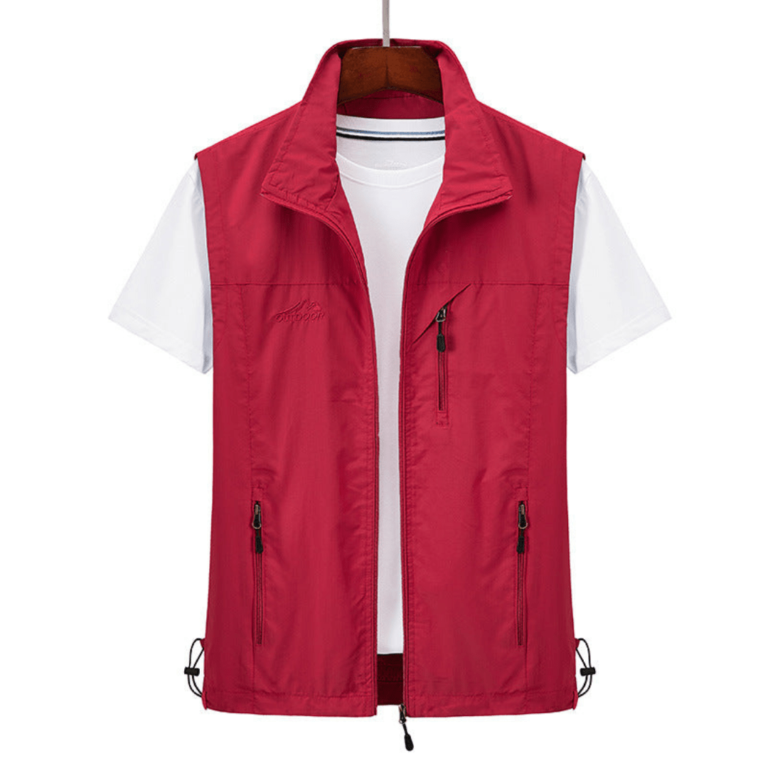 Benjamin | Gilet Homme Zippé Léger avec Col Montant | Veste Sans Manches Transition