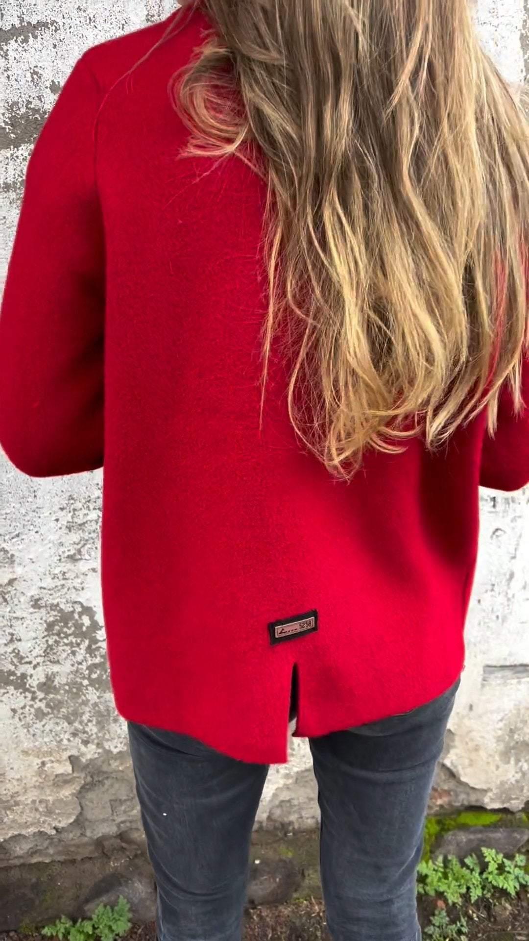 Basilea | Cardigan Épais Femme Col Revers avec Poches Latérales, Élégance et Confort