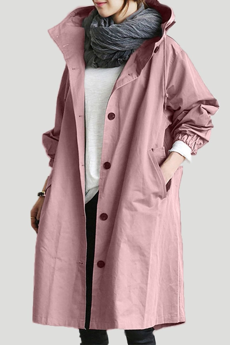 Rœllie | Trench Long en Coton Femme – Coupe Relax & Résistant au Vent