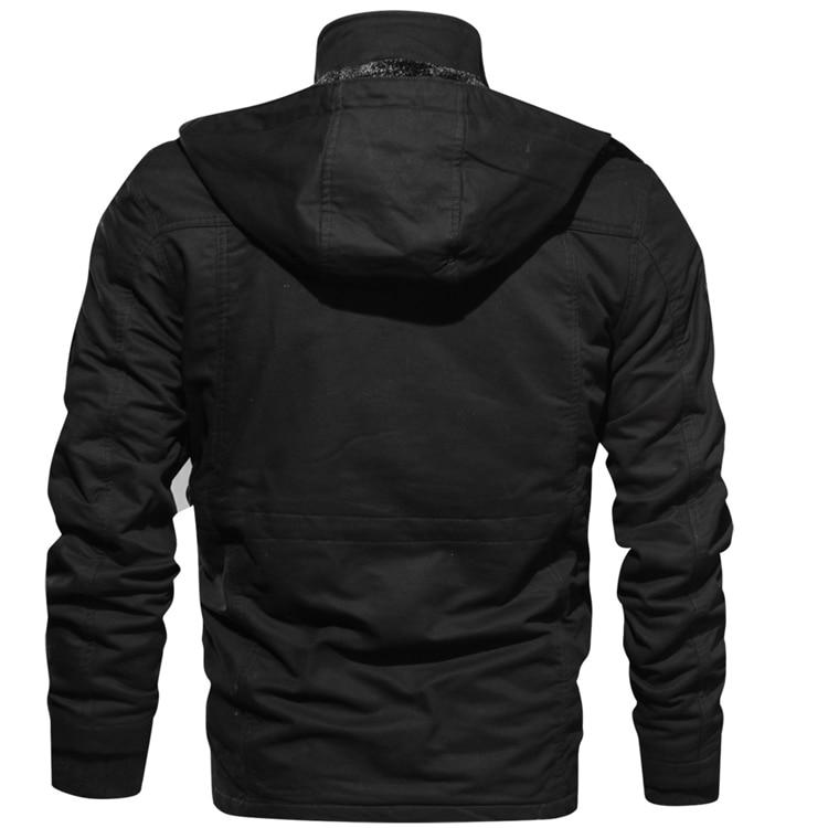Emmett | Veste Homme Hiver Zippée avec Capuche, Multi-Poches & Doublure Polaire Chaude
