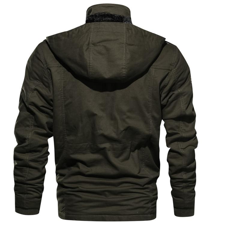 Emmett | Veste Homme Hiver Zippée avec Capuche, Multi-Poches & Doublure Polaire Chaude