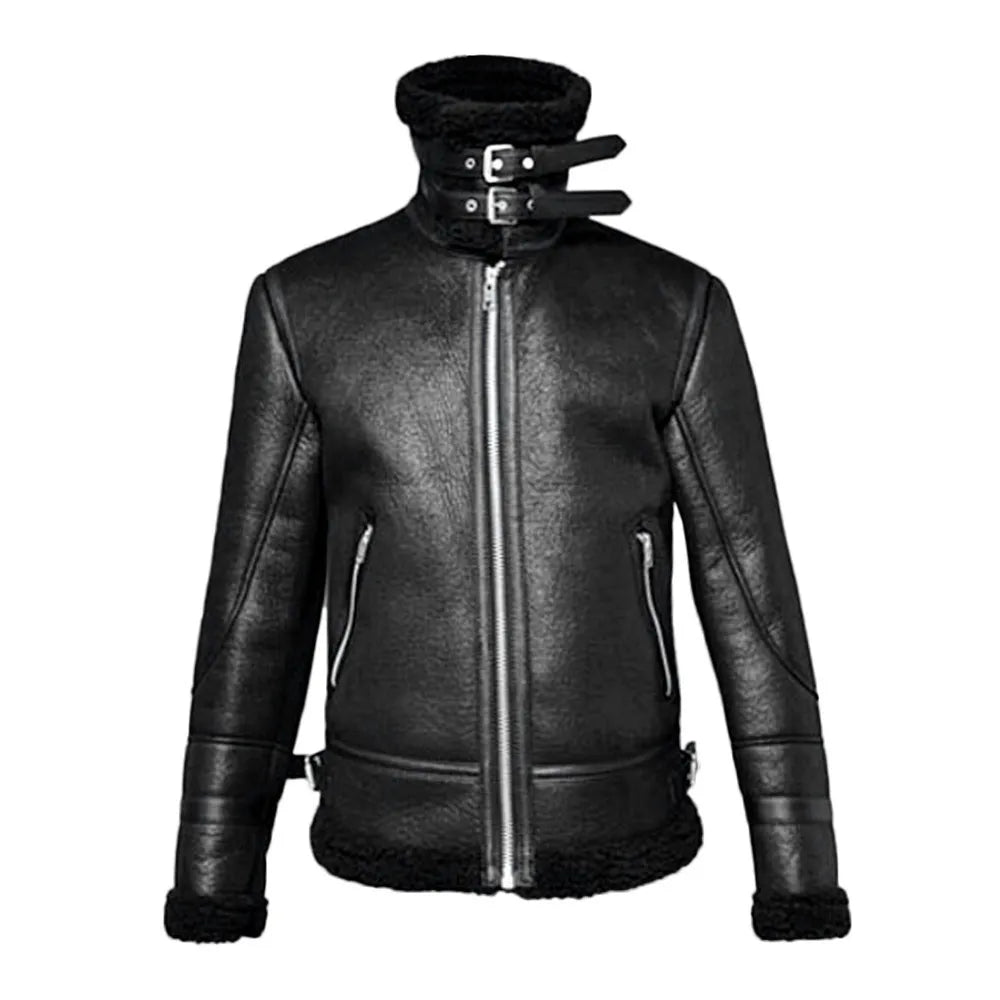 Bent | Veste en Cuir Homme Épaisse & Doublée pour l'Hiver