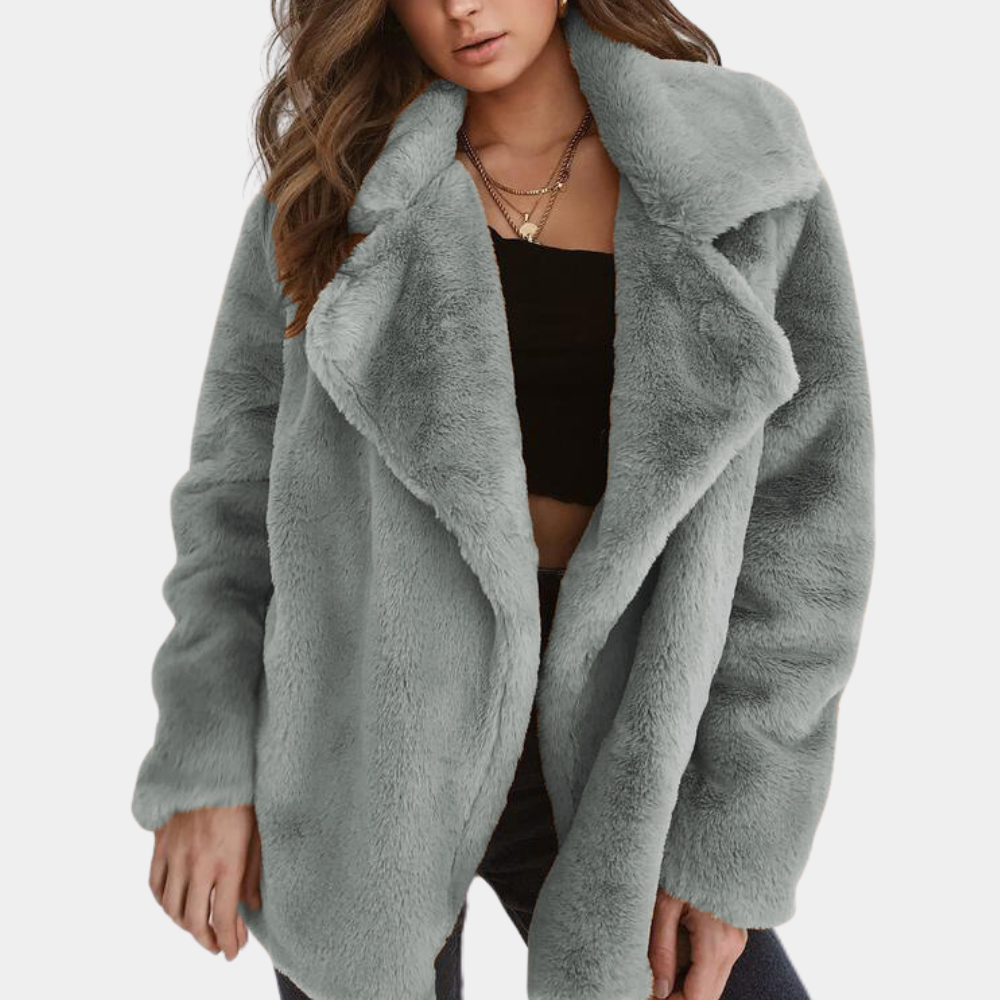 Anastasie | Manteau Femme Teddy Élégant à Col Revers