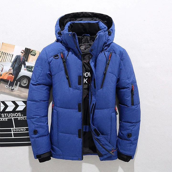 Carlos | Veste Homme Hiver Matelassée avec Col Montant Zippé et Style Élégant