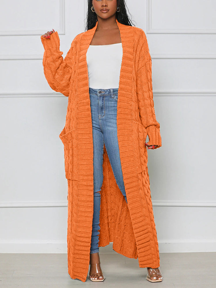 Longio | Cardigan Long Ouvert en Maille pour Femme – Élégance et Confort