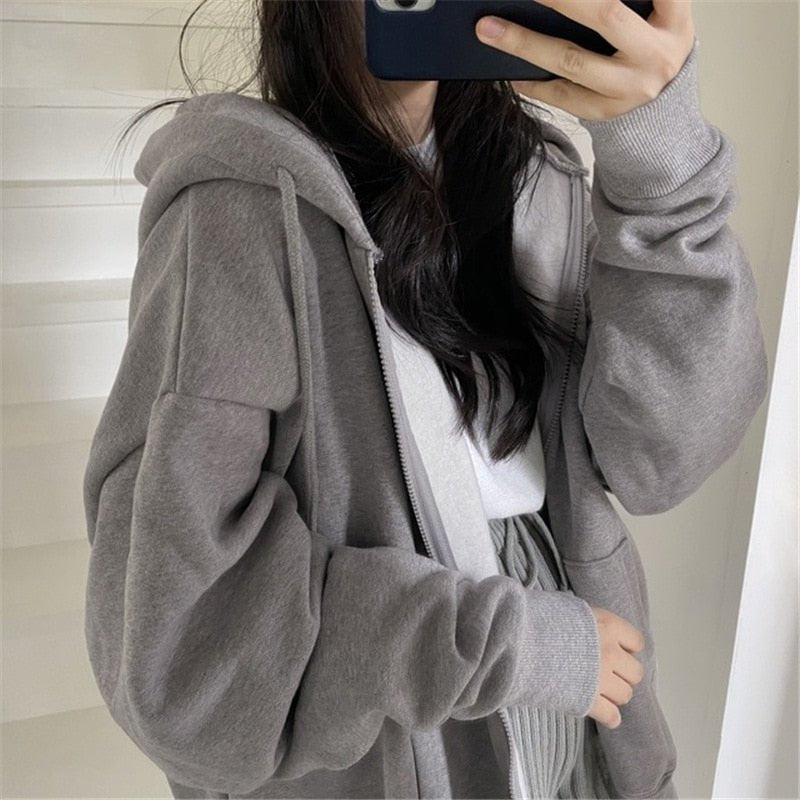 Yvonne | Veste Femme Oversize à Capuche avec Poches, Style Moderne & Confortable