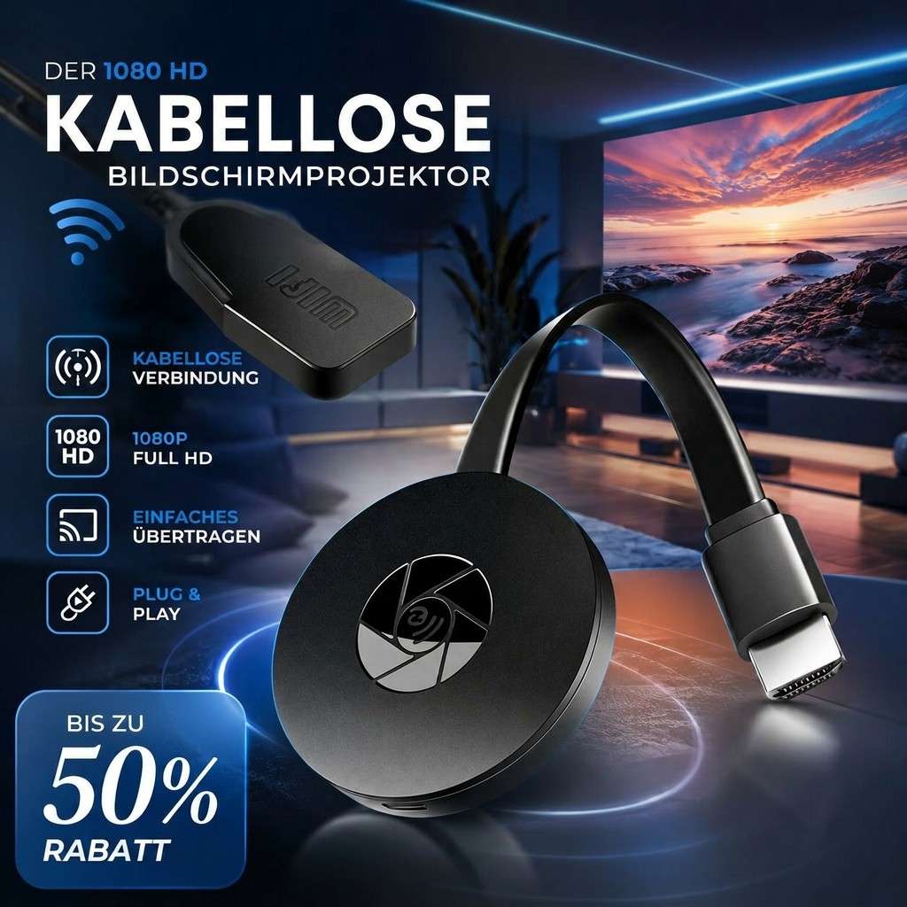 StreamVexa™ | WLAN-HDMI-Adapter für kabellose Bildschirmspiegelung in 1080p