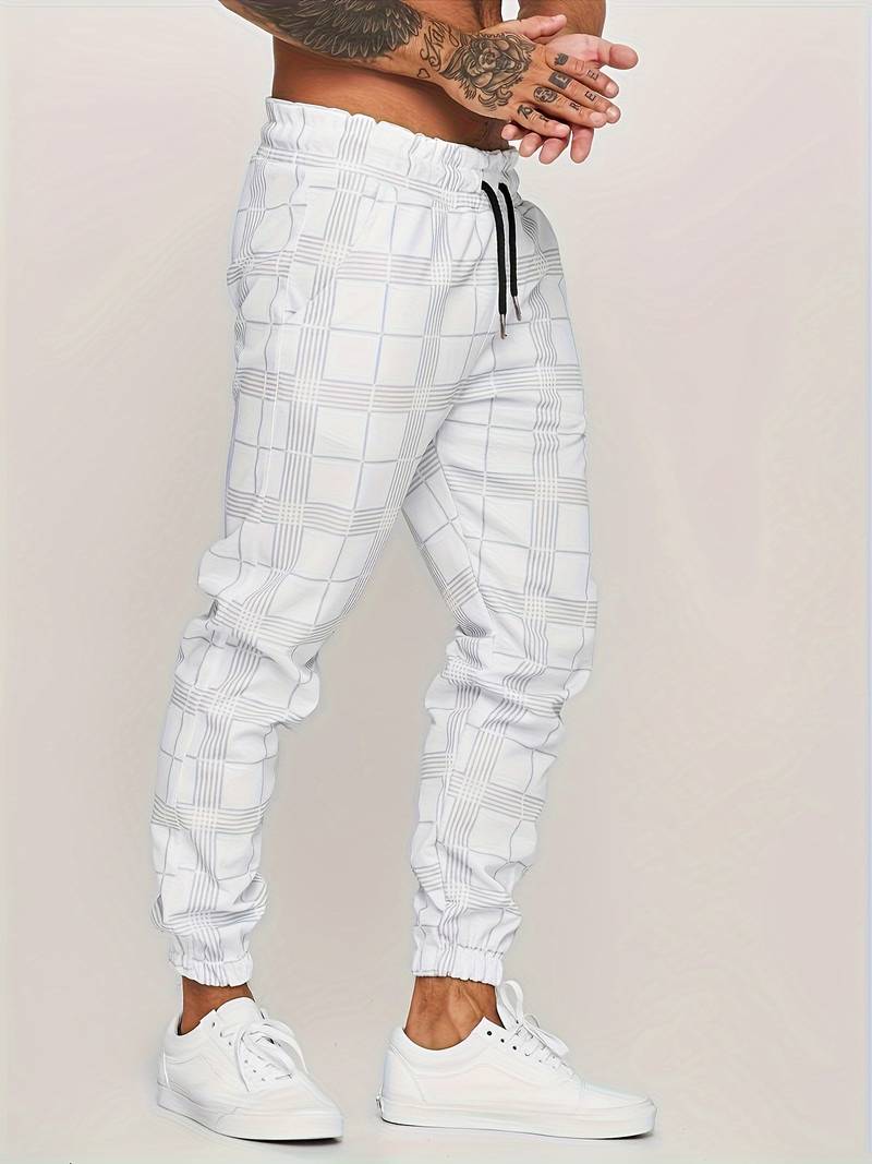 Wyatt | Pantalon Jogging Homme à Carreaux avec Taille Cordon