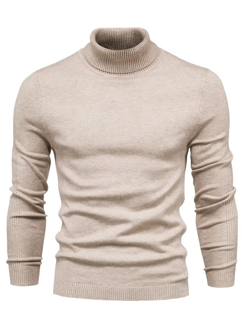 Benoîte | Pull Homme Slim Fit à Col Roulé, Tricot Classique Manches Longues Style Smart Casual