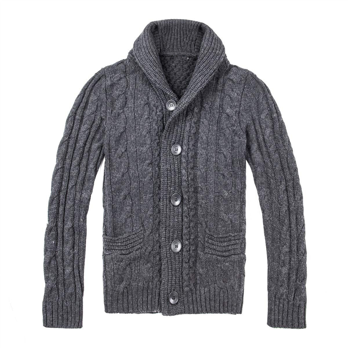 Men’s Cable Knit Cardigan | Gilet Homme Zopfmuster avec Poches Pratiques