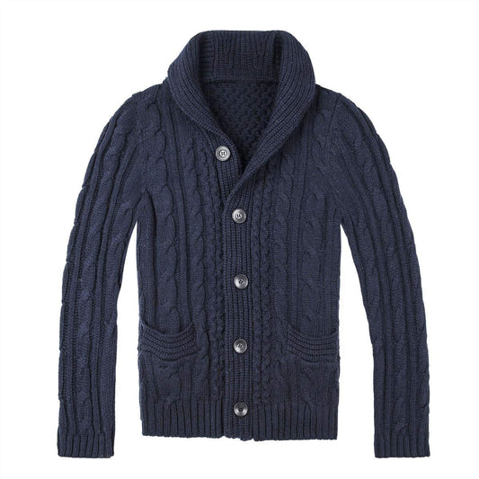 Men’s Cable Knit Cardigan | Gilet Homme Zopfmuster avec Poches Pratiques