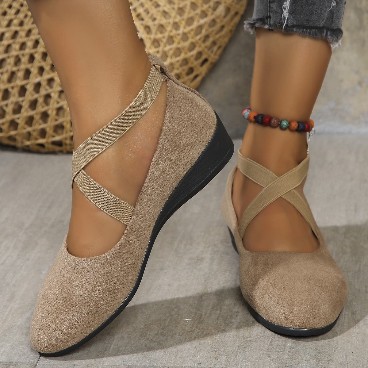Othilie | Ballerines Femme Confort à Brides Élastiques – Style Décontracté et Léger