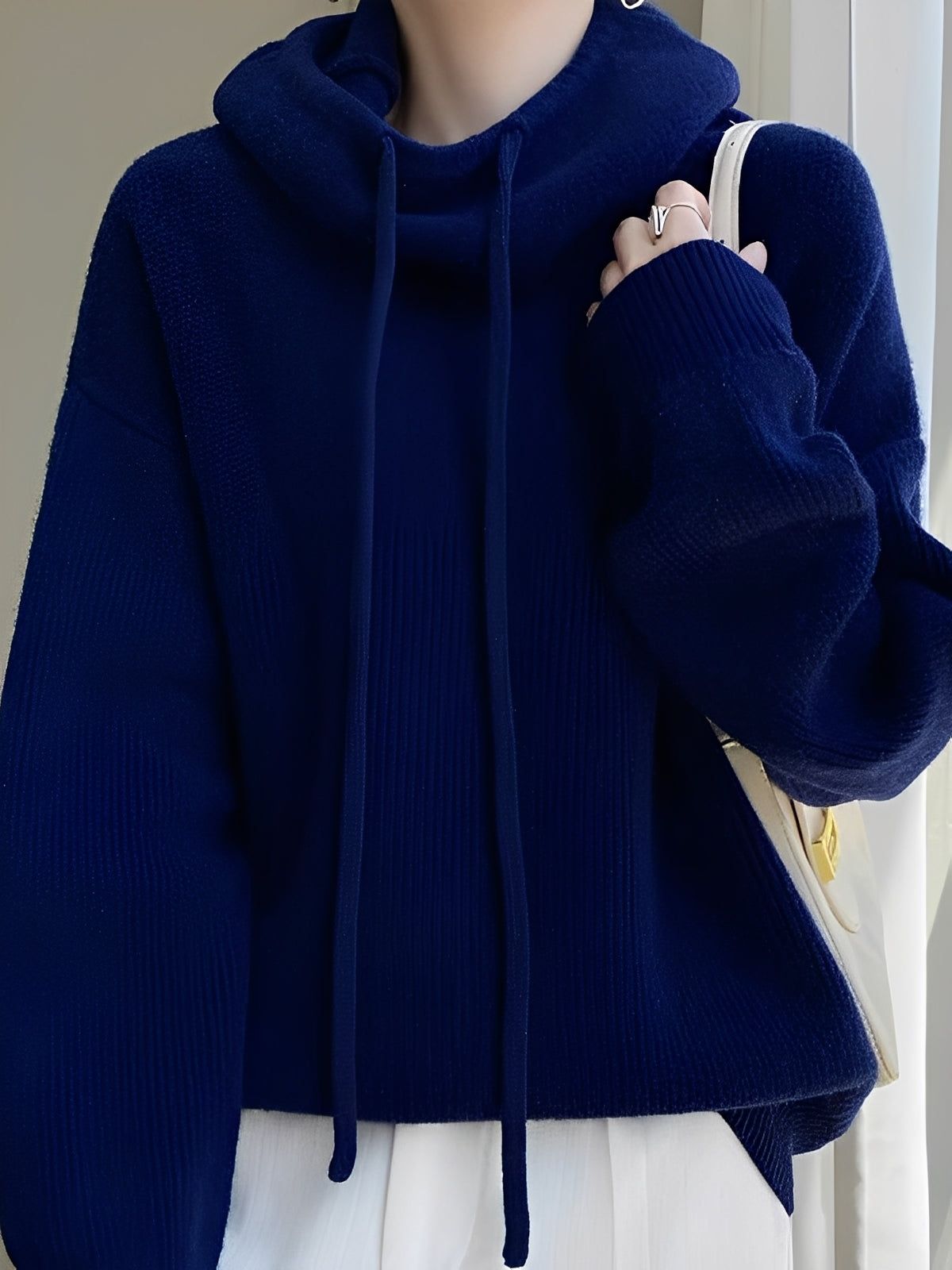 Pull Col Roulé Femme en Tricot Doux