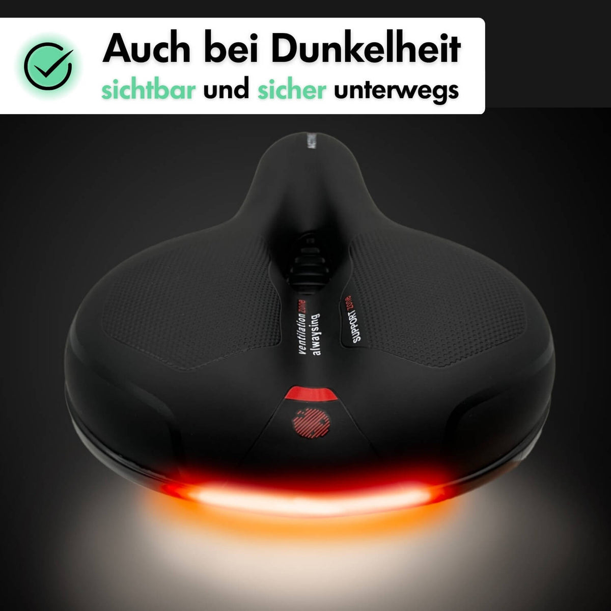 RideCushion™ | Ergonomischer Fahrradsattel mit Gel-Polsterung für mehr Komfort