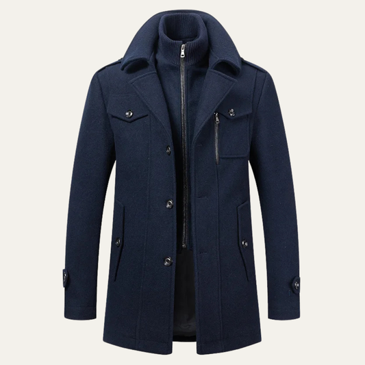Trench Coat en Laine Homme Long et Élégant
