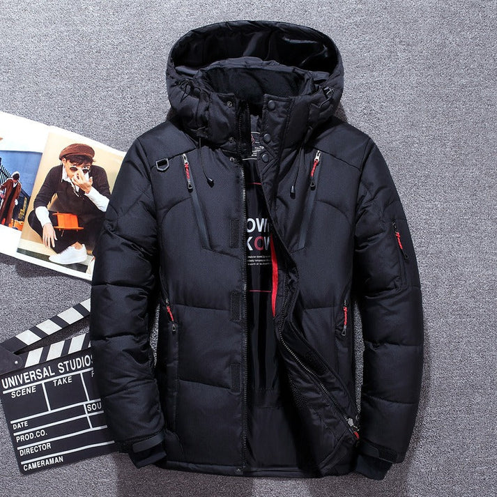 Silas | Veste Homme Hiver Matelassée avec Capuche et Poches | Doudoune Chaude et Élégante