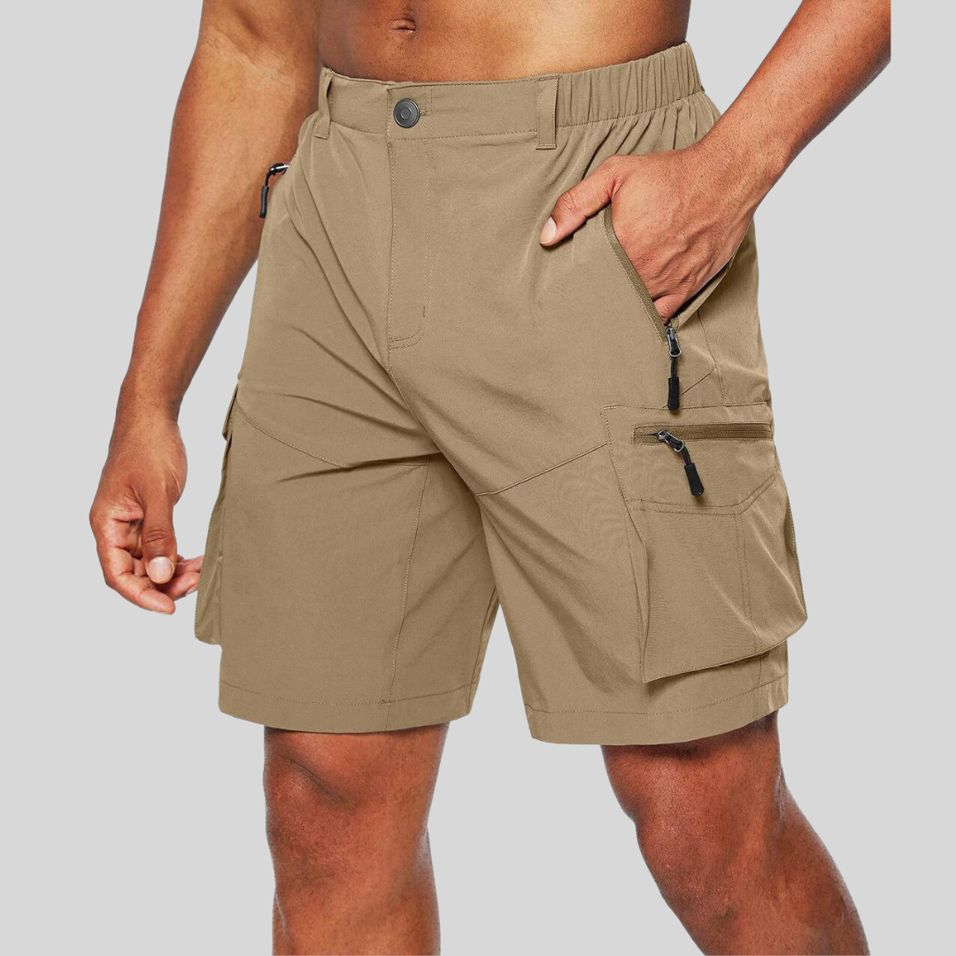 Bertram | Short Cargo Homme Résistant et Confortable avec Poches Multiples Zippées