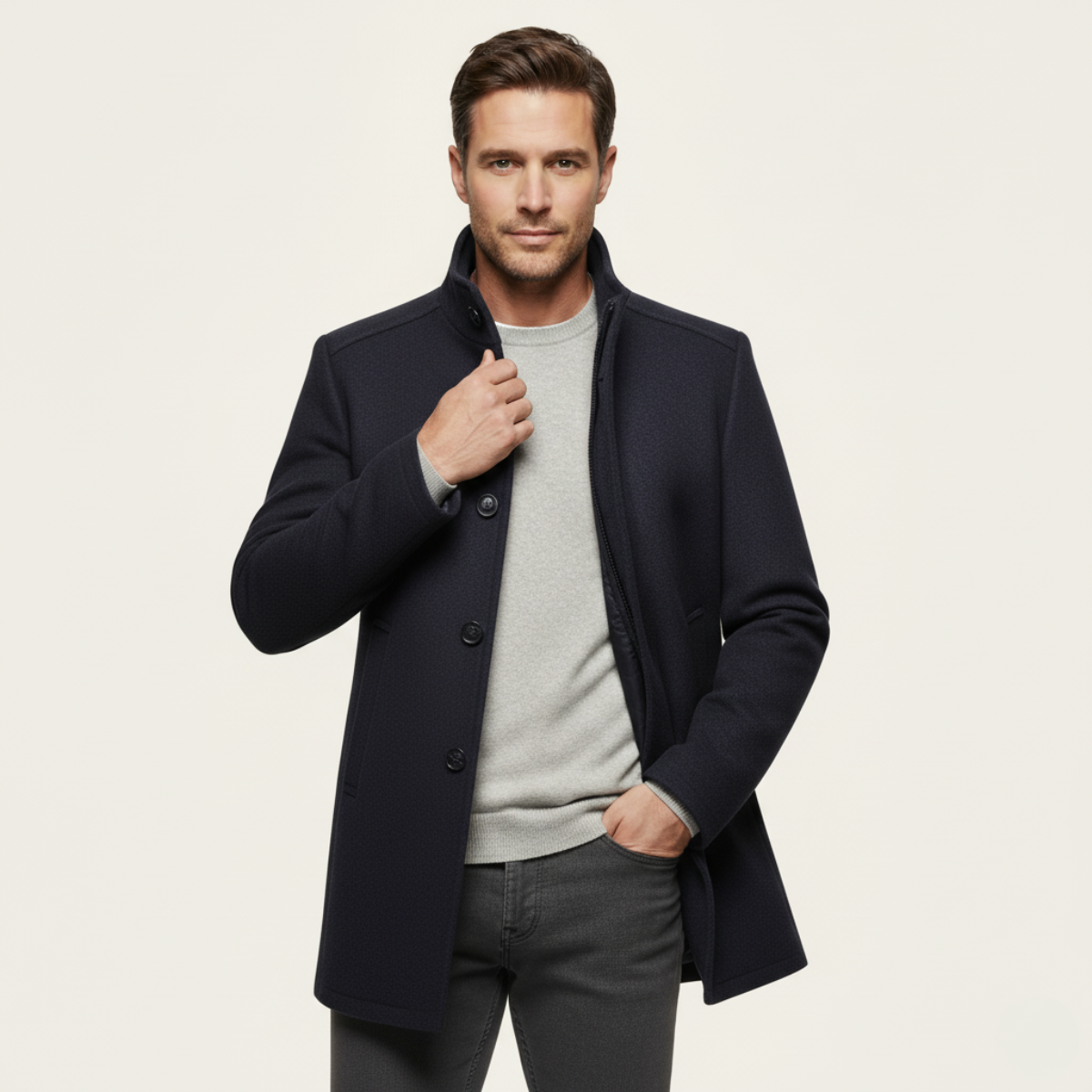 Manteau Homme | Boutonné, Chaud et Élégant