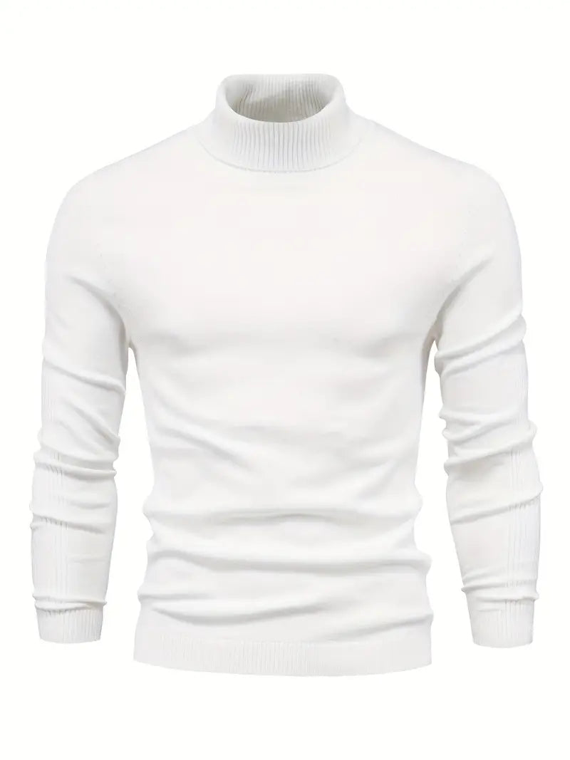 Benoîte | Pull Homme Slim Fit à Col Roulé, Tricot Classique Manches Longues Style Smart Casual