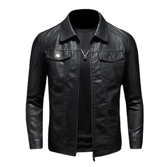 Veste Classique en Faux Cuir Homme | Style Masculin et Élégance Intemporelle
