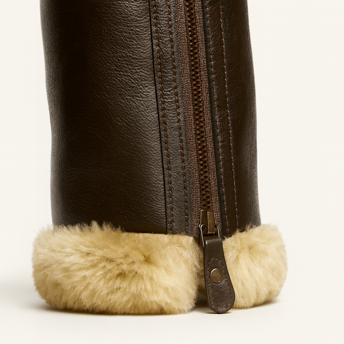 Aviator Veste Homme en Cuir Synthétique avec Doublure Chaude, Col Large et Coupe Structurée