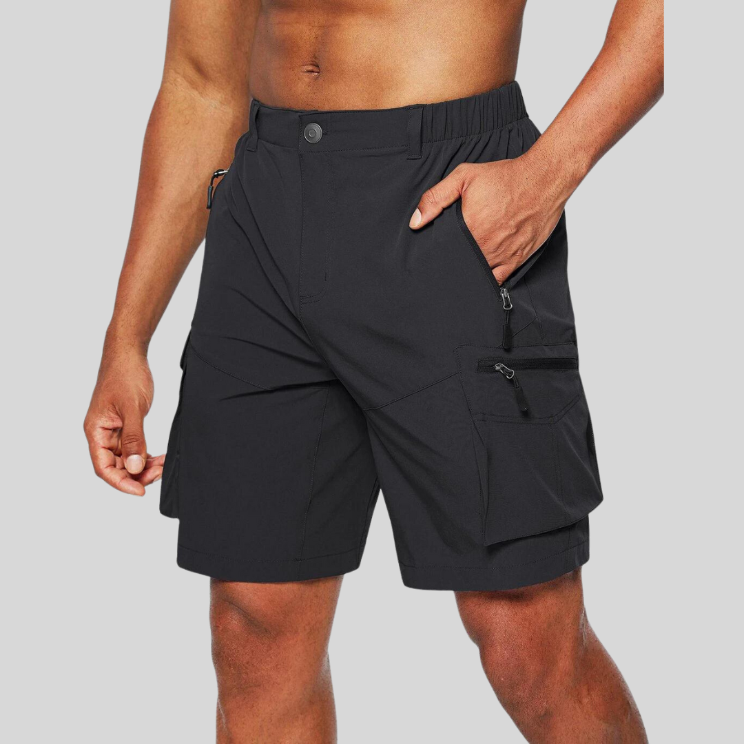 Bertram | Short Cargo Homme Résistant et Confortable avec Poches Multiples Zippées