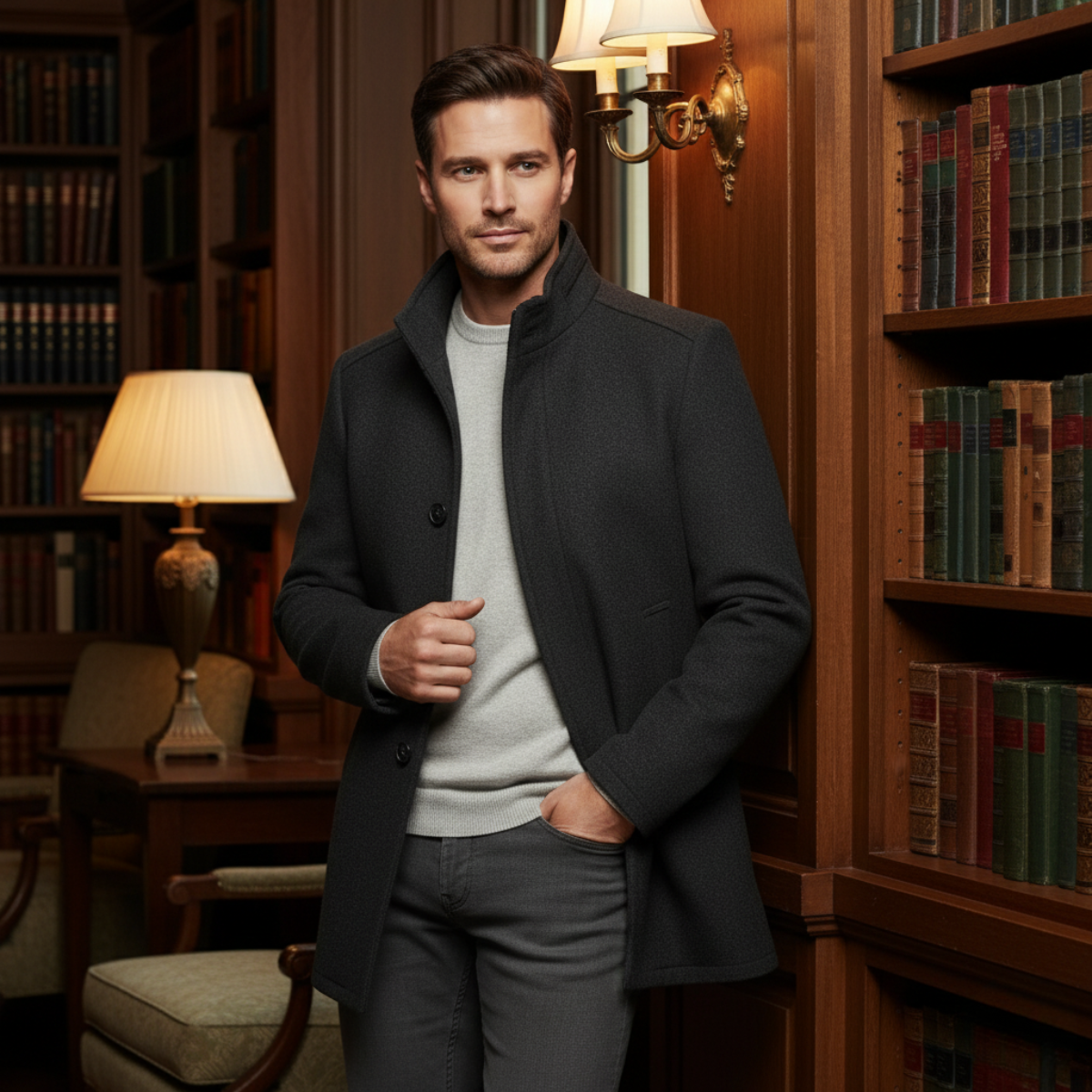 Manteau Homme | Boutonné, Chaud et Élégant