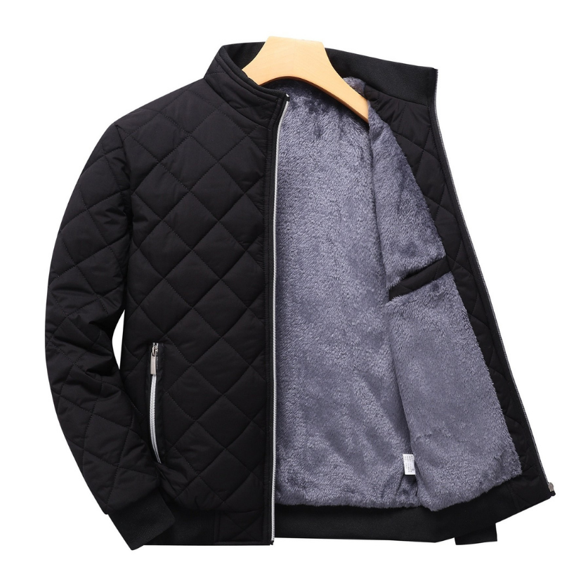 Weston | Veste Polaire Matelassée Homme à Col Montant Zippé Unicolore
