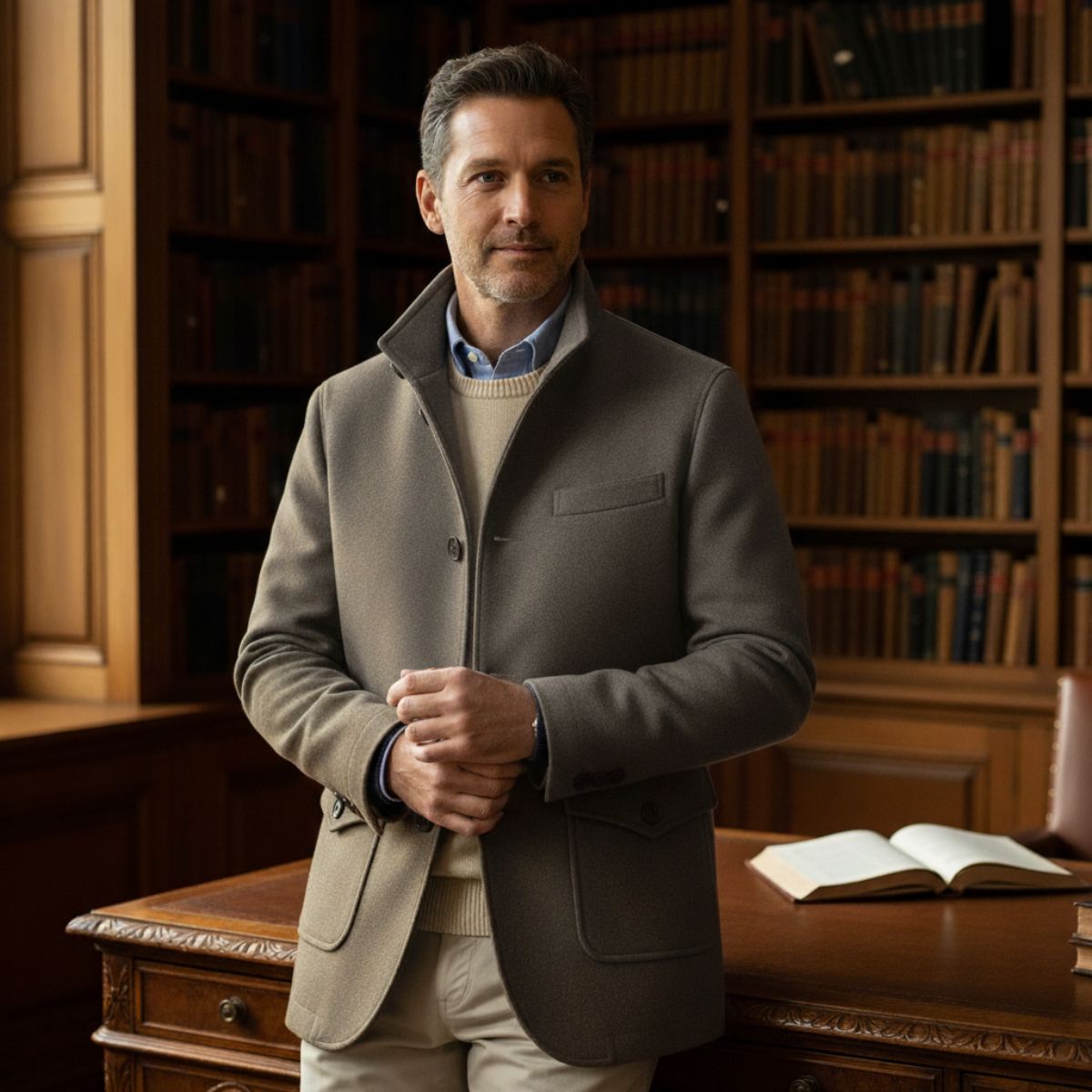 Manchester Bottines en Cuir pour Homme, Style Vintage, Semelle Antidérapante