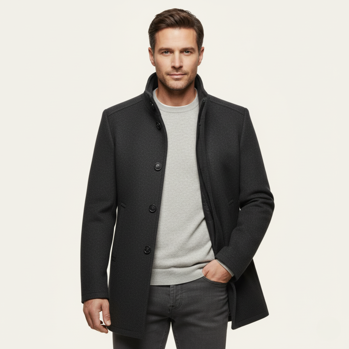 Manteau Homme | Boutonné, Chaud et Élégant