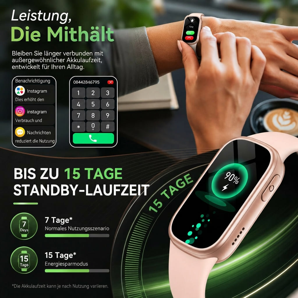 VitaBandix™ | Smartwatch für Kinder und Erwachsene mit Telefonie und Fitness-Tracking
