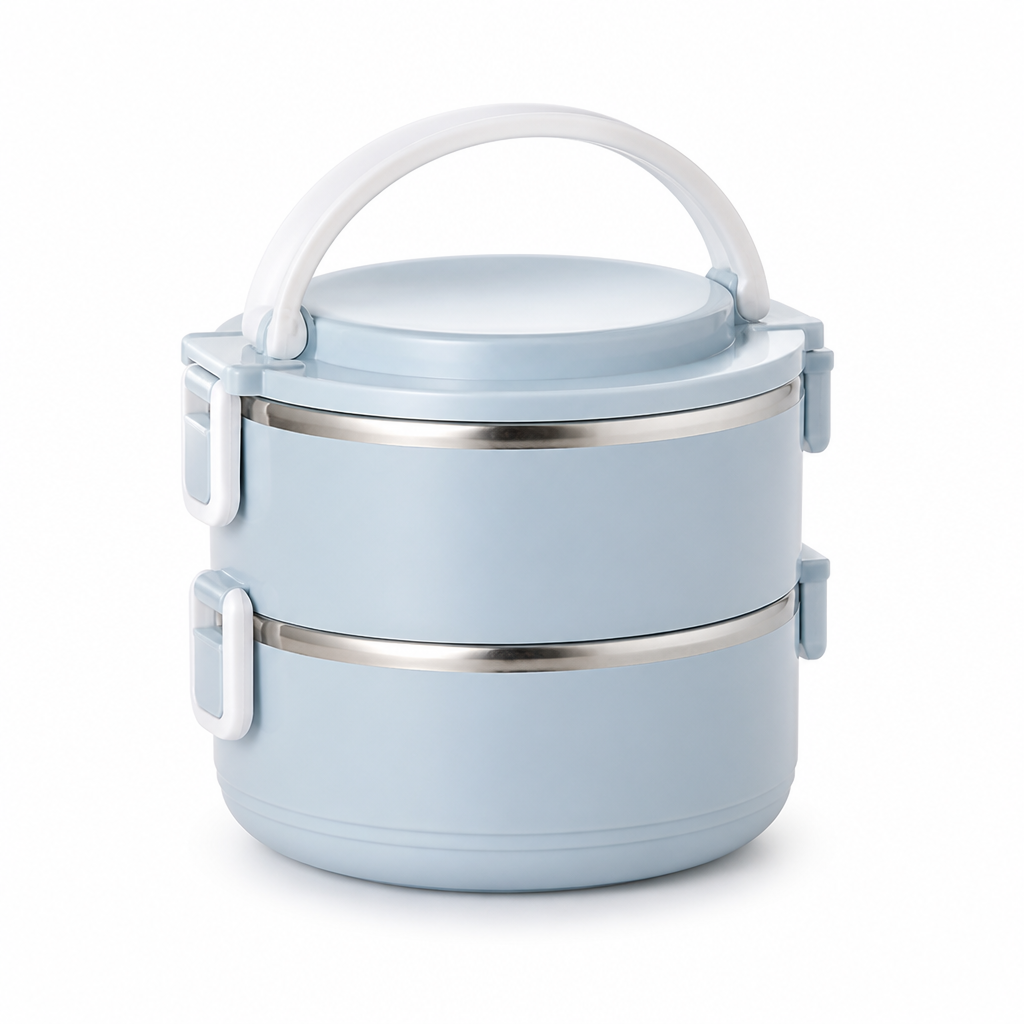 MealStack™ | Dreistöckige Lunchbox aus Edelstahl mit praktischem Tragegriff