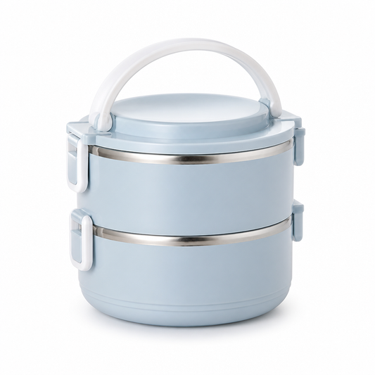 MealStack™ | Dreistöckige Lunchbox aus Edelstahl mit praktischem Tragegriff