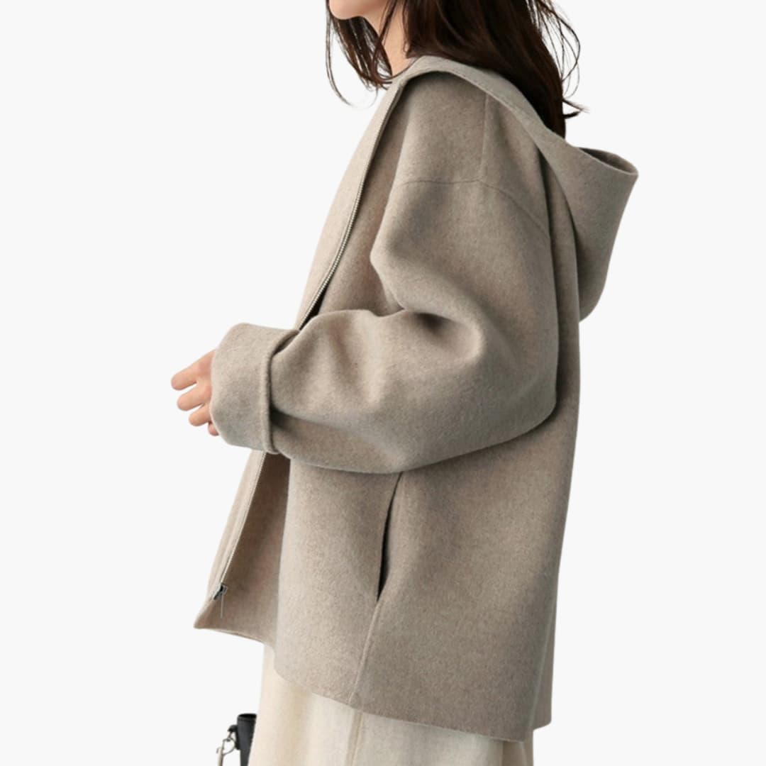 Veste à Capuche Femme | Jacket Légère avec Fermeture Éclair et Poches Latérales