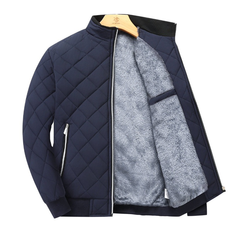 Weston | Veste Polaire Matelassée Homme à Col Montant Zippé Unicolore