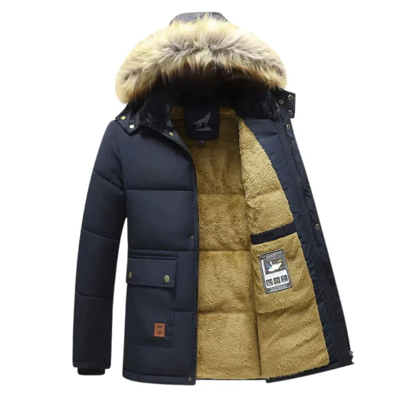 Casper | Parka Homme Hiver Chaud avec Doublure Polaire & Capuche Amovible en Fourrure