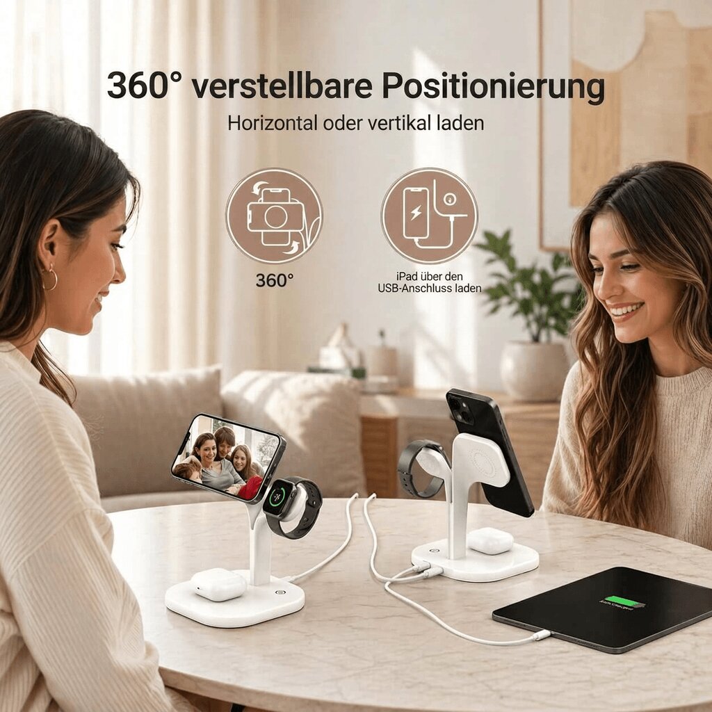 MagniNest™ | 3-in-1-MagSafe-Ladestation für iPhone, Apple Watch und AirPods