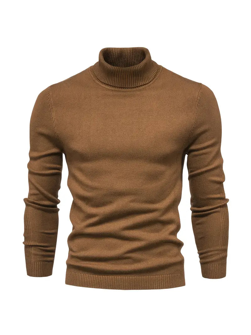 Benoîte | Pull Homme Slim Fit à Col Roulé, Tricot Classique Manches Longues Style Smart Casual