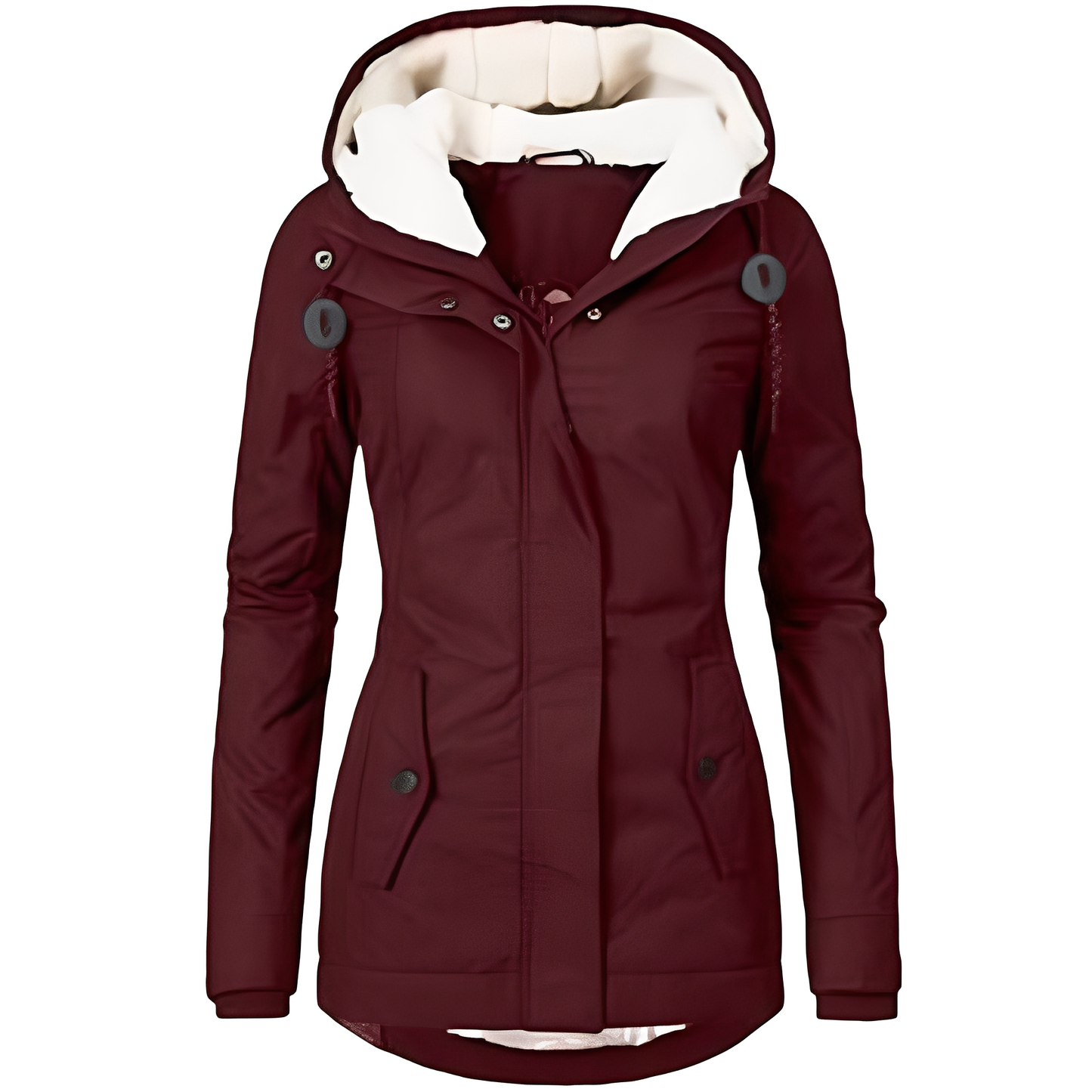 Veste en velours imperméable pour femme avec capuche – Élégante, Pratique & Confortable