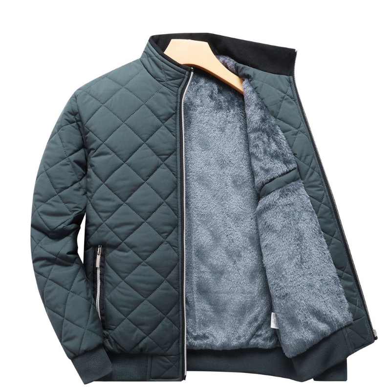 Weston | Veste Polaire Matelassée Homme à Col Montant Zippé Unicolore