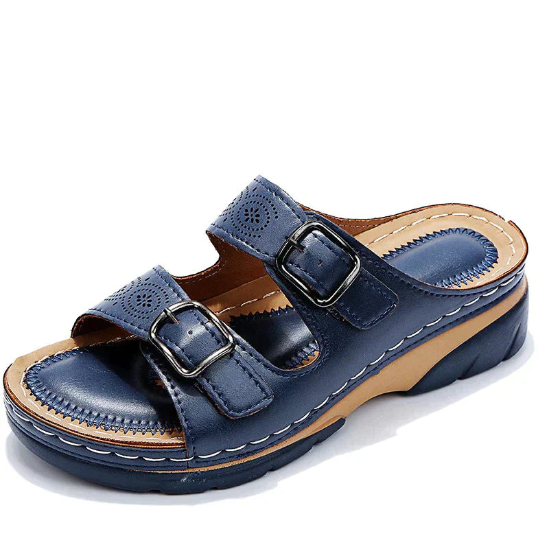 Arlette | Sandales Compensées Élégantes pour Femme – Ouvertes, Confort et Design Antidérapant, Boucles Réglables