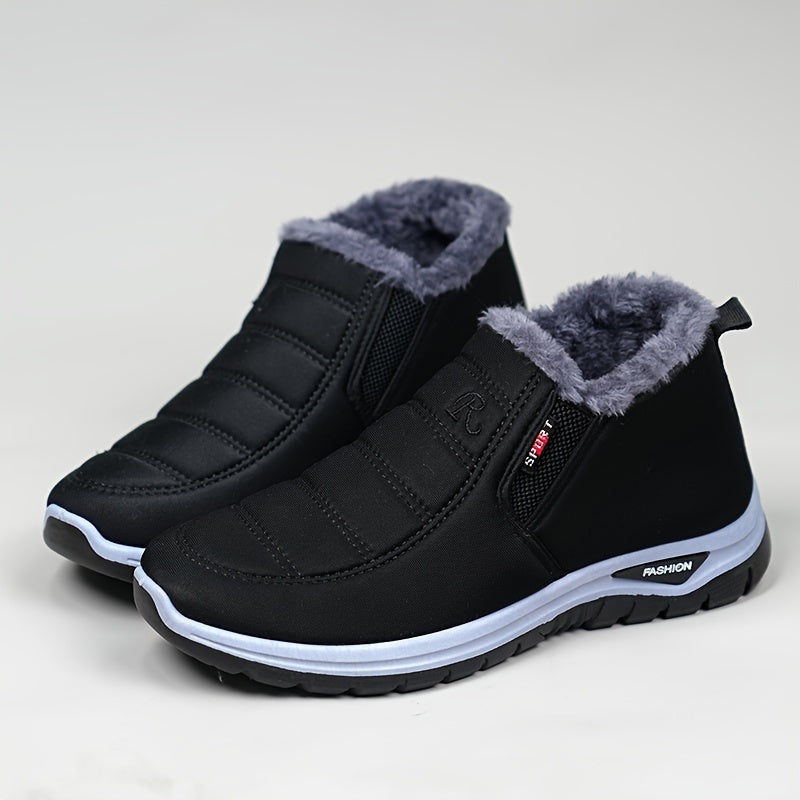 Jorvik | Chaussures Homme Hiver à Enfiler, Coupe Mi-Montante avec Doublure Chaude & Panneaux Élastiques