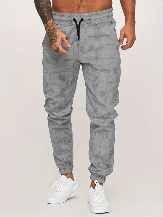 Callum | Pantalon Jogger Homme à Carreaux avec Cordon – Style Décontracté et Tendance