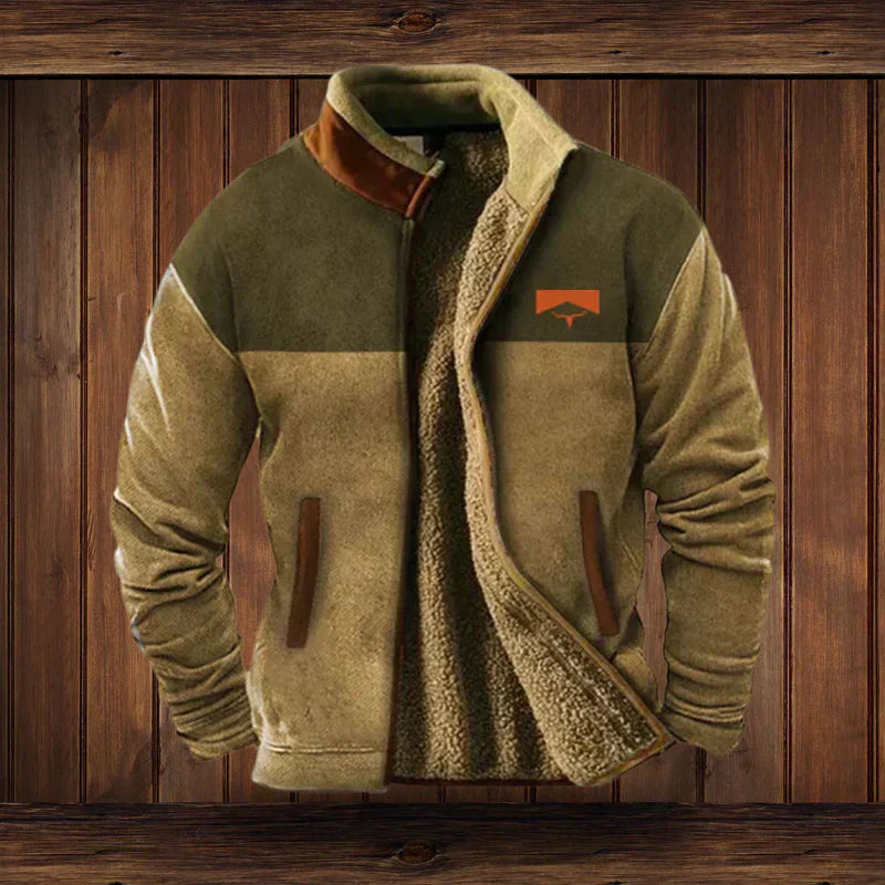 Veste Fleece Homme Doublée Sherpa | Style Outdoor et Confort Chaud