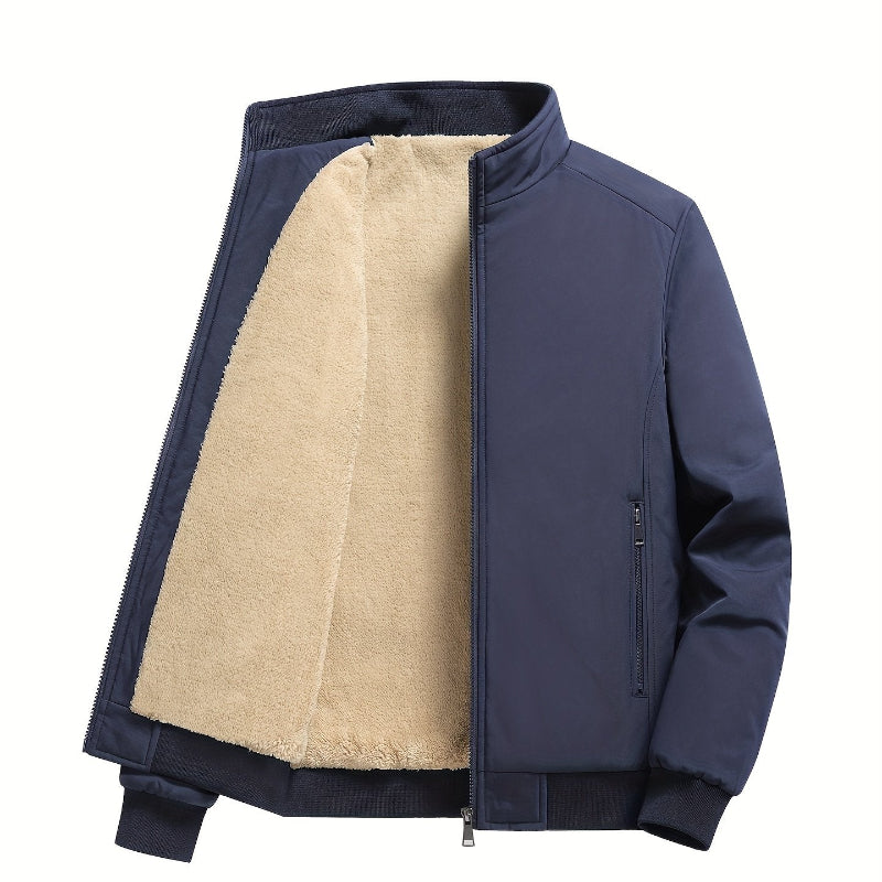 Vincent | Veste Outdoor Homme à Col Montant Zippé avec Doublure Polaire Unicolore