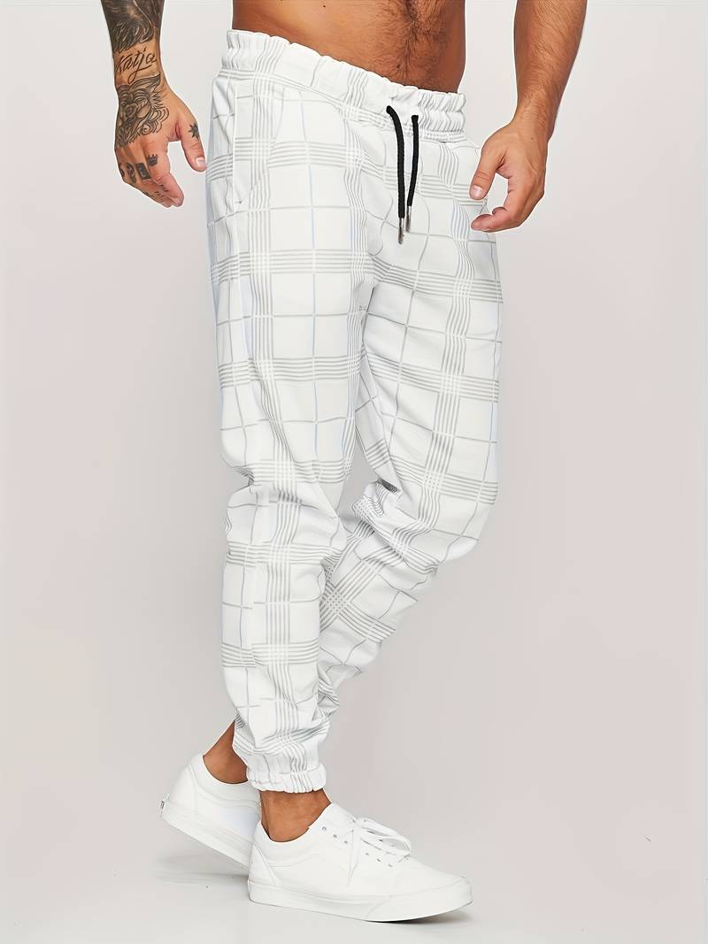 Wyatt | Pantalon Jogging Homme à Carreaux avec Taille Cordon