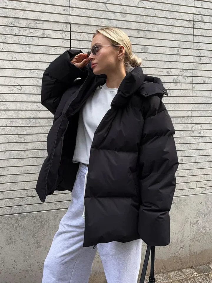 Odette | Doudoune Oversize Femme à Col Haut, Design Matelassé et Style Moderne