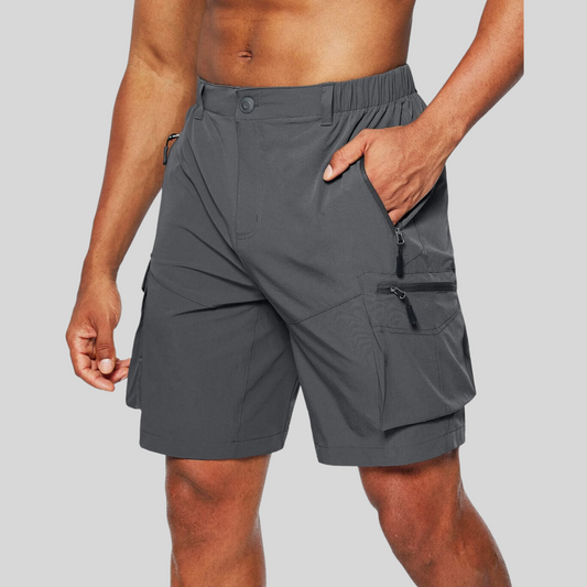 Bertram | Short Cargo Homme Résistant et Confortable avec Poches Multiples Zippées