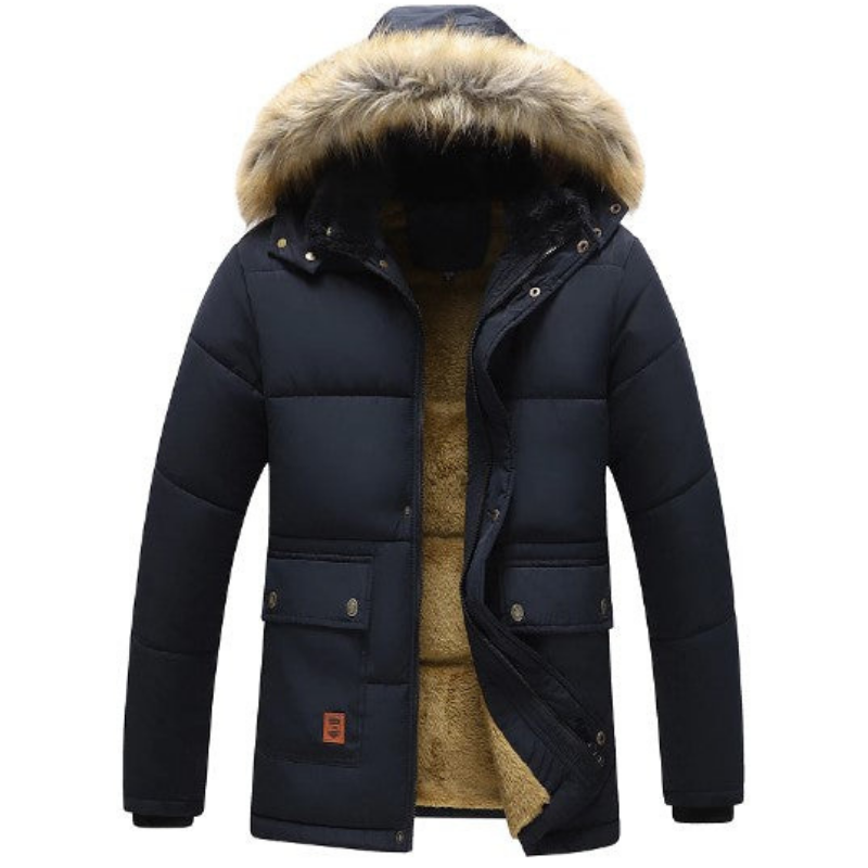 Casper | Parka Homme Hiver Chaud avec Doublure Polaire & Capuche Amovible en Fourrure