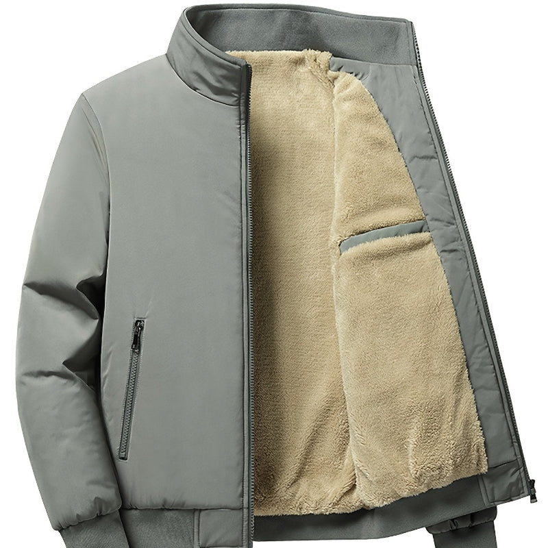 Vincent | Veste Outdoor Homme à Col Montant Zippé avec Doublure Polaire Unicolore
